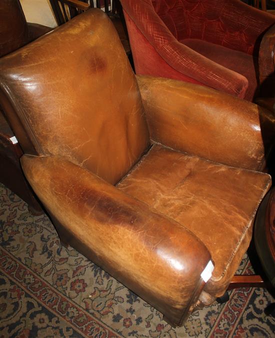 Leather club chair